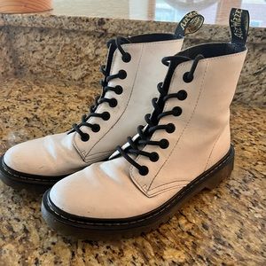 Dr Martens white boots